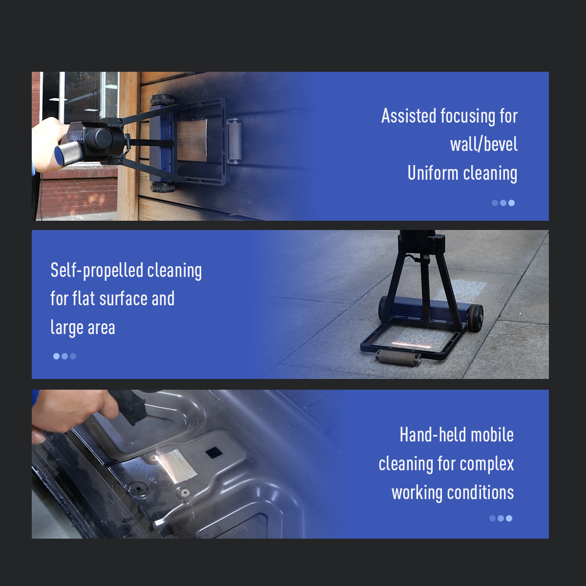 SFX 200W Self-propelled Backpack Laser Cleaning Machine Pulse Laser Cleaner Rust Paint Plating Remover